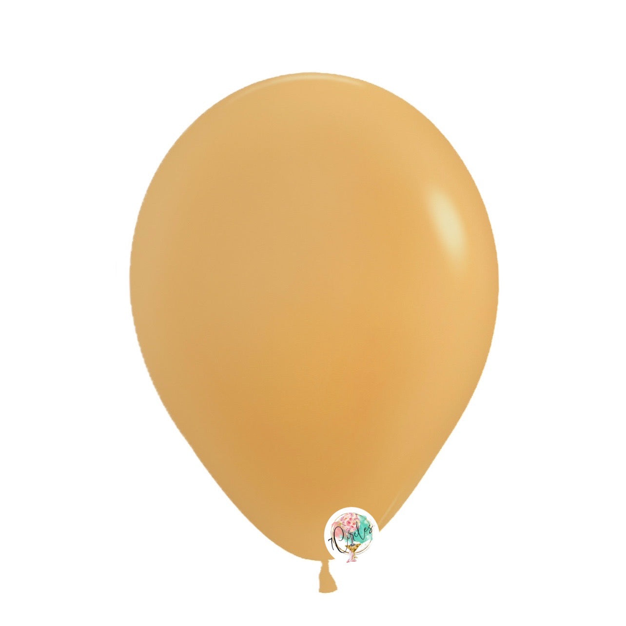 100-pack apricot latex balloons by 7Circles in 5, 9, and 11 inches, perfect for elegant party decor. Globos color albaricoque para eventos.