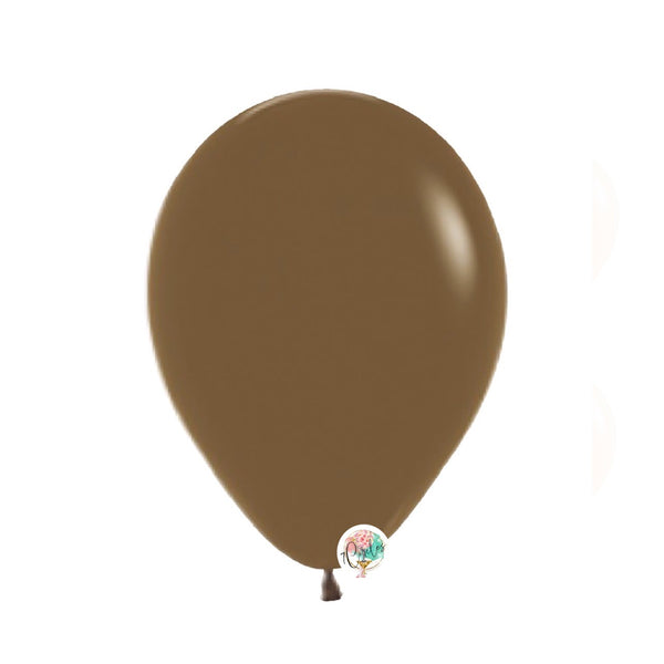 100-pack coffee latex balloons by 7Circles in 5, 9, and 11 inches, perfect for elegant party decor. Globos color café para eventos.