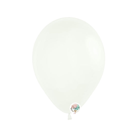 100-pack ivory latex balloons by 7Circles in 5, 9, and 11 inches, perfect for elegant party decor. Globos marfil para eventos.