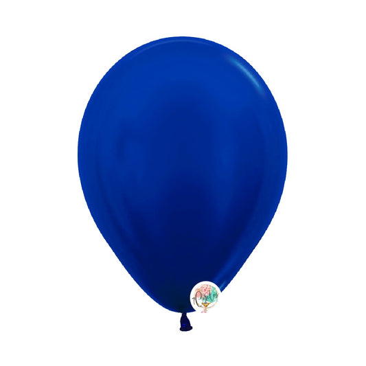 100-pack maverick blue latex balloons by 7Circles in 5, 9, and 11 inches, perfect for elegant party decor. Globos azul maverick para eventos.