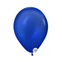 100-pack transparent sapphire blue latex balloons by 7Circles in 5, 9, and 11 inches, perfect for elegant party decor. Globos azul zafiro transparente para eventos.