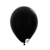 100-pack black latex balloons by 7Circles in 5, 9, and 11 inches, perfect for elegant party decor. Globos negros para eventos.