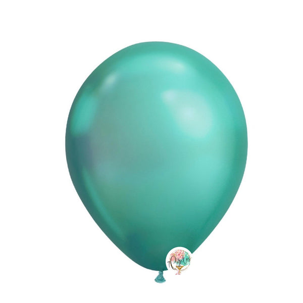 18" Chrome Green Balloons Latex 10 count globo para decoracion de fiestas by www.7circlesusa.com UPC code 672975570576