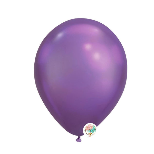 18" Chrome Purple Balloons Latex 10 count globo para decoracion de fiestas by www.7circlesusa.com UPC code 672975571221