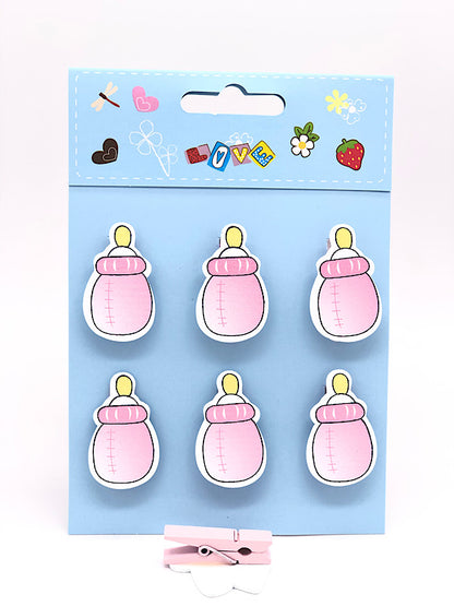 PinkBaby bottle Cloths pin decoration