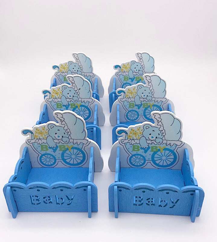 Baby Shower Favor & Treat Boxes - Pink & Blue (set of 6 pcs)