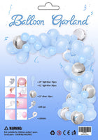 Arch Balloon Garland Blue and Silver