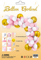 Balloon Garland White Pink and Gold