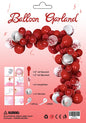 Arch Balloon Garland Deep Red and Silver 112 pieces