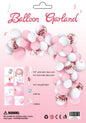 Arch Balloon Garland Pink and White 112 pieces