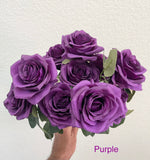 Purple  Rose Bush with 10 Heads new from www.7circlesusa.com