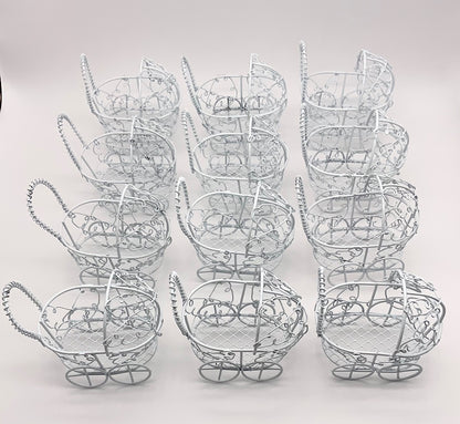 Wire Carriage Party Decorations White -12pcs in pack - $17.99